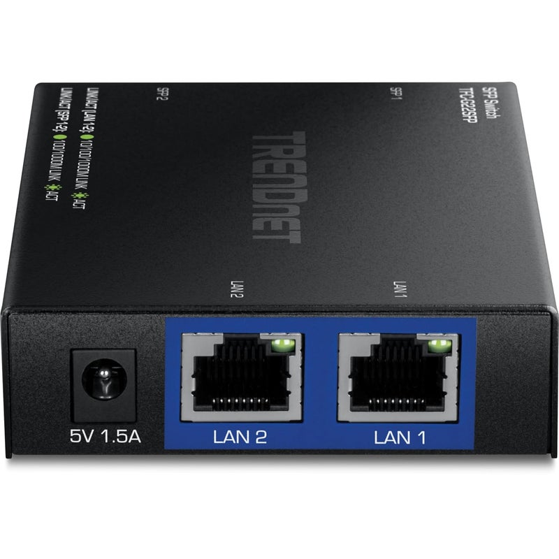 Trendnet 4-Port Gigabit Switch with SFP Ports, TFC-G22SFP, 2 x 1Gbps RJ45 Ports, 2 x 1Gbps SFP Ports, 8Gbps Switching Capacity, NDAA & TAA Compliant - Image 3